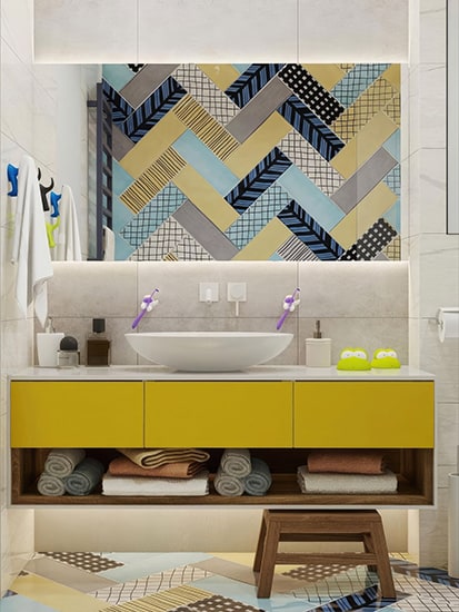 Couleur mur mosaique pour salle de bain - Blog Meubles Bouchiquet Dunkerque
