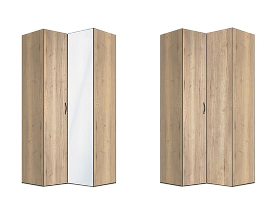 Armoire en bois d'angle portes battantes finition noire Meubles Célio - Opéra - Meubles Bouchiquet Nord
