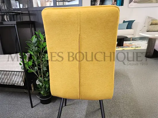Chaise jaune dossier haut Meubles Bouchiquet Promotion