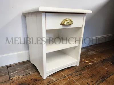 Chevet blanc avec tiroir promotion Meubles Bouchiquet Bergues