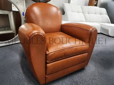Fauteuil club en cuir promotion Meubles Bouchiquet Bergues