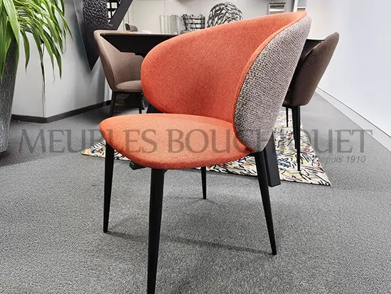 Lot de 2 chaises accoudoirs bicolore déco promo Meubles Bouchiquet