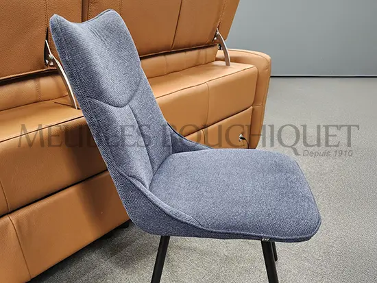 lot-2-chaises-tissu-bleu-promo-meubles-bouchiquet-dunkerque Lot de 2 chaises tissu bleu promo Meubles Bouchiquet Dunkerque