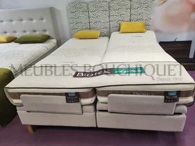 Matelas de relaxation mémoire de forme confort moelleux 2x80x200 Biotex - Promotion Meubles Bouchiquet Bergues