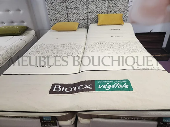 Matelas de relaxation mémoire de forme confort moelleux 2x80x200 Biotex - Promotion Meubles Bouchiquet Nord