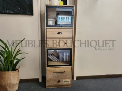 Meuble de rangement vintage en chêne promo Meubles Bouchiquet