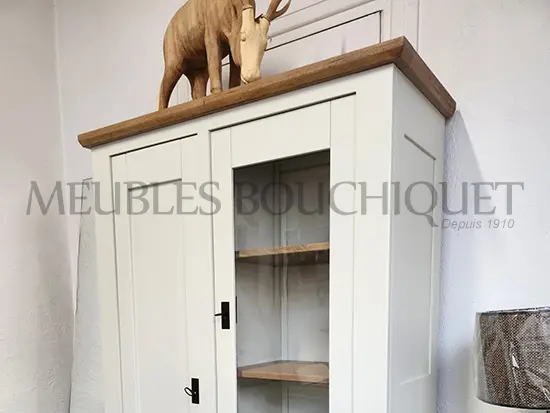 meuble-vitrine-blanc-style-campagne-ateliers-de-langres-romance-promo-meubles-bouchiquet-bergues Meuble vitrine blanc style campagne Ateliers de Langres Romance - Meubles Bouchiquet Bergues