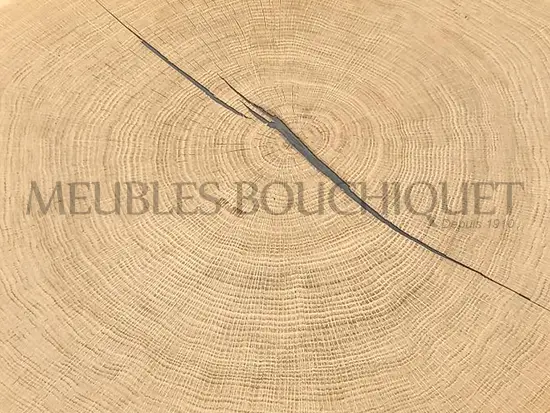 Petite table basse ronde plateau tronc d'arbre promotion Meubles Bouchiquet