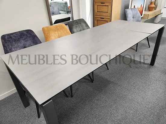 Table de repas extensible plateau céramique Mobiblerica Julia - Meubles Bouchiquet magasin