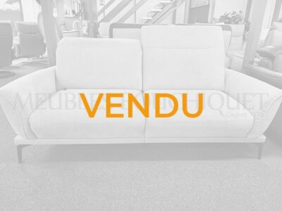 Canapé contemporain gris clair 3 places 2 relax électriques Meubles Bouchiquet - Vendu