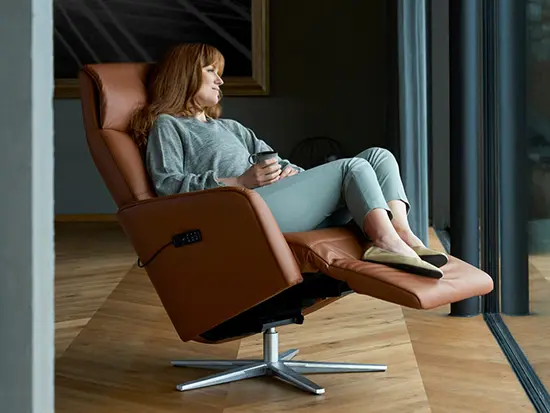 Fauteuil Stressless Scott relax électrque cale nuque réglables Meubles Bouchiquet