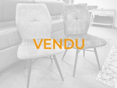Lot de 4 chaises velours : 2 jaune et 2 verte - Meubles Bouchiquet - Vendu