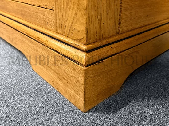 Bibliothèque chêne massif style campagne - Promo Meubles Bouchiquet Bergues Nord