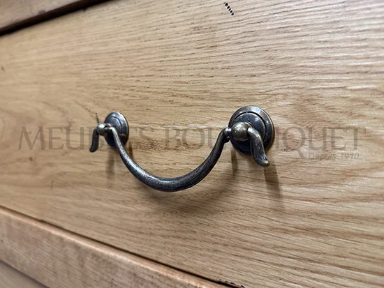 Bibliothèque chêne massif style campagne - Promo Meubles Bouchiquet Dunkerque Nord