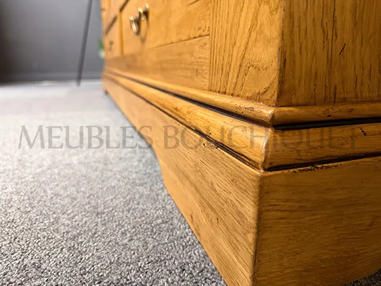 Bibliothèque chêne massif style campagne - Promo Meubles Bouchiquet magasin Bergues