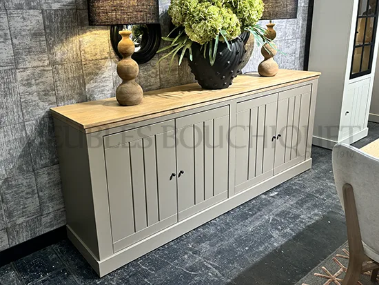 Buffet chêne massif 4 portes - Cosy - Meubles Bouchiquet Dunkerque