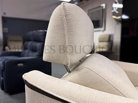 Canapé 3 places + Fauteuil relax avec têtière électrique promo Meubles Bouchiquet Bergues