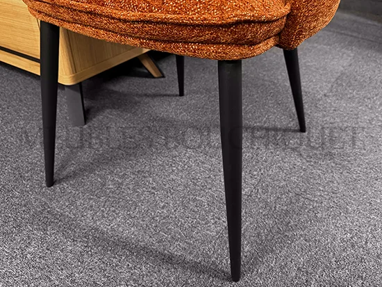 Chaise avec accoudoirs tissu orange promo Meubles Bouchiquet Bergues