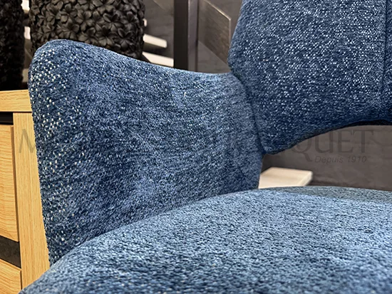 Chaise bleu avec accoudoirs promo Meubles Bouchiquet Bergues Nord