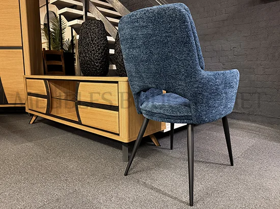 Chaise bleu avec accoudoirs promo Meubles Bouchiquet Bergues