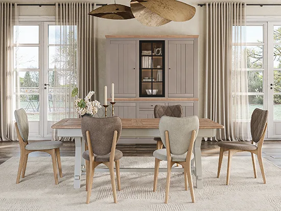 Chaise design chêne massif et tissu - Cosy - Meubles Bouchiquet Bergues