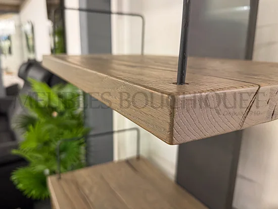 Étagère haute métal et bois - Promo Meubles Bouchiquet Bergues