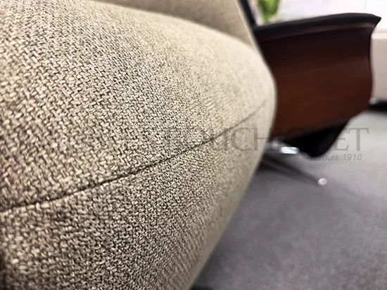 Fauteuil relax manuel design tissu vert - Promo Meubles Bouchiquet