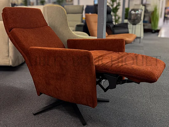 Fauteuil tissu rouge relax électrique - Meubles Bouchiquet Promo Nord