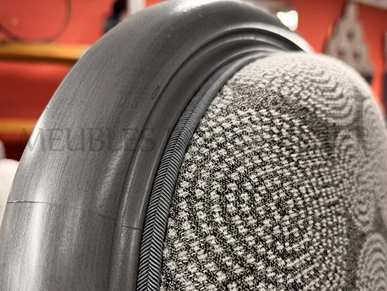 Fauteuil voltaire tissu déco gris - Meubles Bouchiquet promo Dunkerque