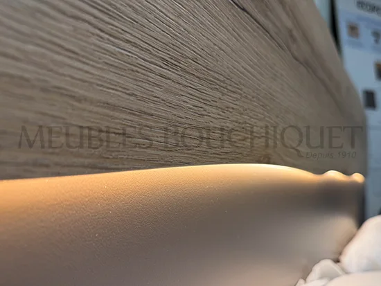 Lit style nature avec chevets Meubles Célio – Écorce - Promo Meubles Bouchiquet magasin Bergues