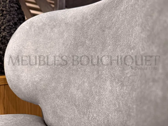 Lot de 2 chaises cocooning tissu bleu clair promo Meubles Bouchiquet Nord