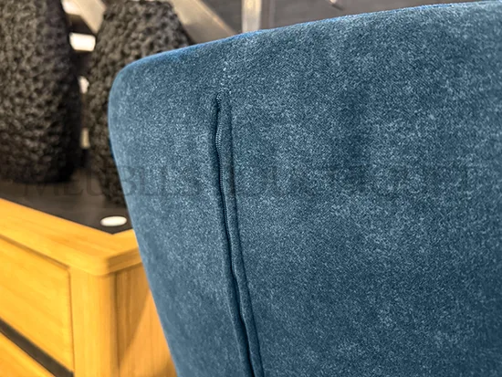 Lot de 2 chaises cocooning tissu bleu promo Meubles Bouchiquet Bergues Nord