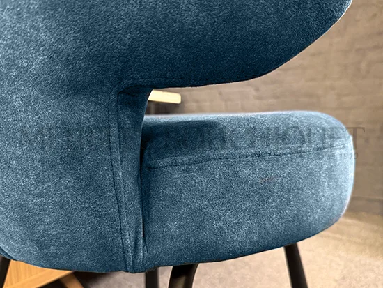 Lot de 2 chaises cocooning tissu bleu promo Meubles Bouchiquet Nord Bergues