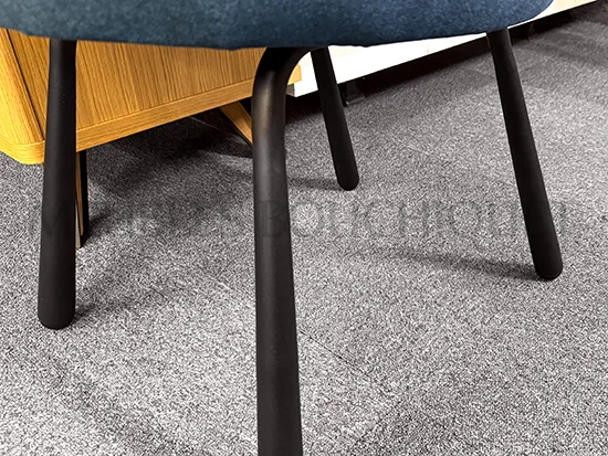 Lot de 2 chaises cocooning tissu bleu promo Meubles Bouchiquet Nord