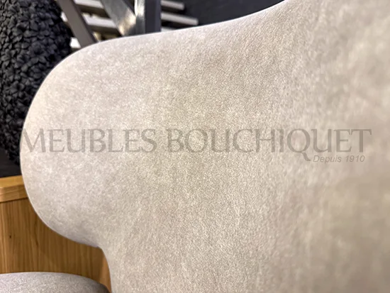 Lot de 3 chaises cocooning tissu beige promo Meubles Bouchiquet Bergues Dunkerque
