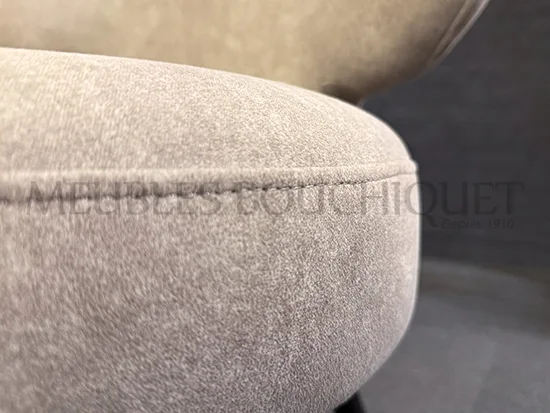 Lot de 3 chaises cocooning tissu beige promo Meubles Bouchiquet Bergues