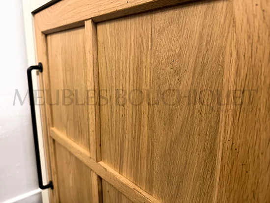 Meuble vitrine chêne style campagne chic - Meubles Bouchiquet promo Nord