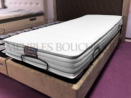 Pack relaxation Dunlopillo 160x200 - matelas latex + sommiers électriques à plots - Bouchiquet promotion Bergues