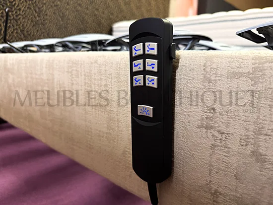 Pack relaxation Dunlopillo 160x200 - matelas latex + sommiers électriques à plots - Meubles Bouchiquet magasin