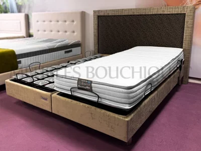 Pack relaxation Dunlopillo 160x200 - matelas latex + sommiers électriques à plots - Meubles Nord