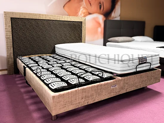 Pack relaxation Dunlopillo 160x200 - matelas latex + sommiers électriques à plots - Bouchiquet Dunkerque