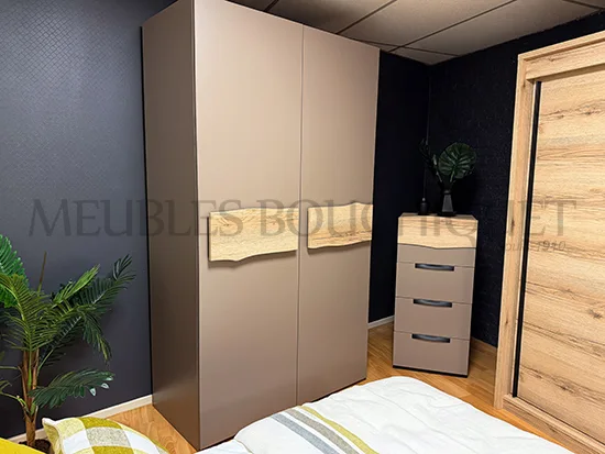 Petite armoire dressing style nature Meubles Célio – Écorce - Promo Meubles Bouchiquet Bergues