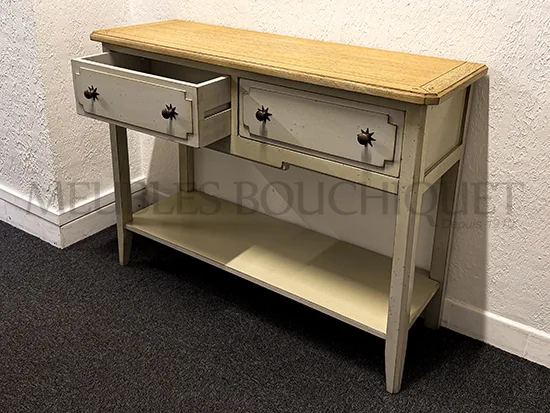 Petite console de style en chêne - Meubles Bouchiquet promo
