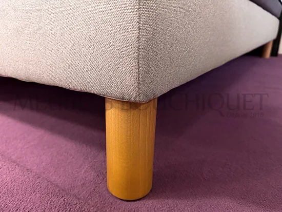 Sommiers tapissiers tissu gris 2x80x200 TEMPUR - Meubles Bouchiquet promo Dunkerque