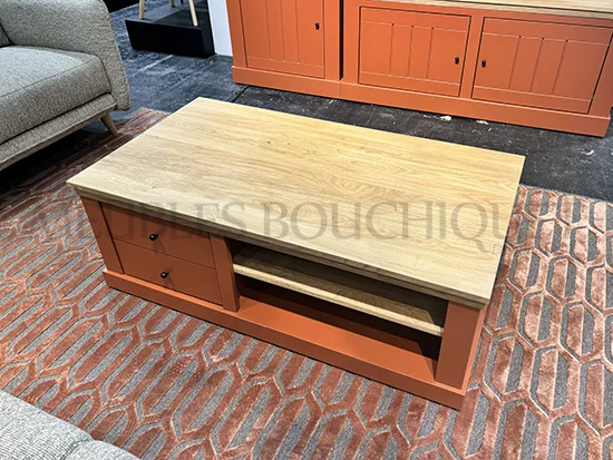 Table basse en bois massif 1 tiroir - Cosy - Meubles Bouchiquet Bergues