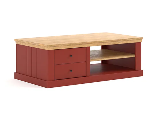 Table basse en bois massif 1 tiroir - Cosy - Meubles Bouchiquet Dunkerque