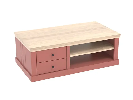 Table basse en bois massif 1 tiroir - Cosy - Meubles Bouchiquet Nord