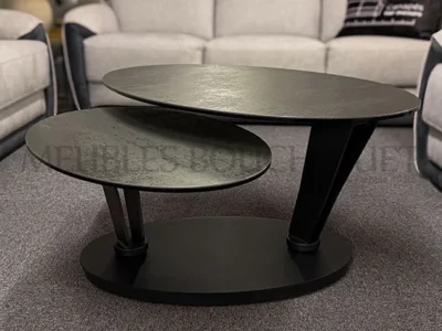 Table basse céramique double plateaux amovibles - Meubles Bouchiquet promo Bergues