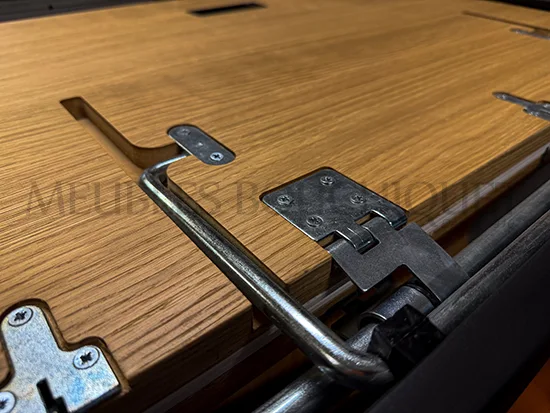 Table extensible pied central bois et plateau céramique - Meubles Bouchiquet promo