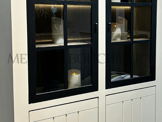 Vitrine bois chêne massif et verre - Cosy - Meubles Bouchiquet Dunkerque